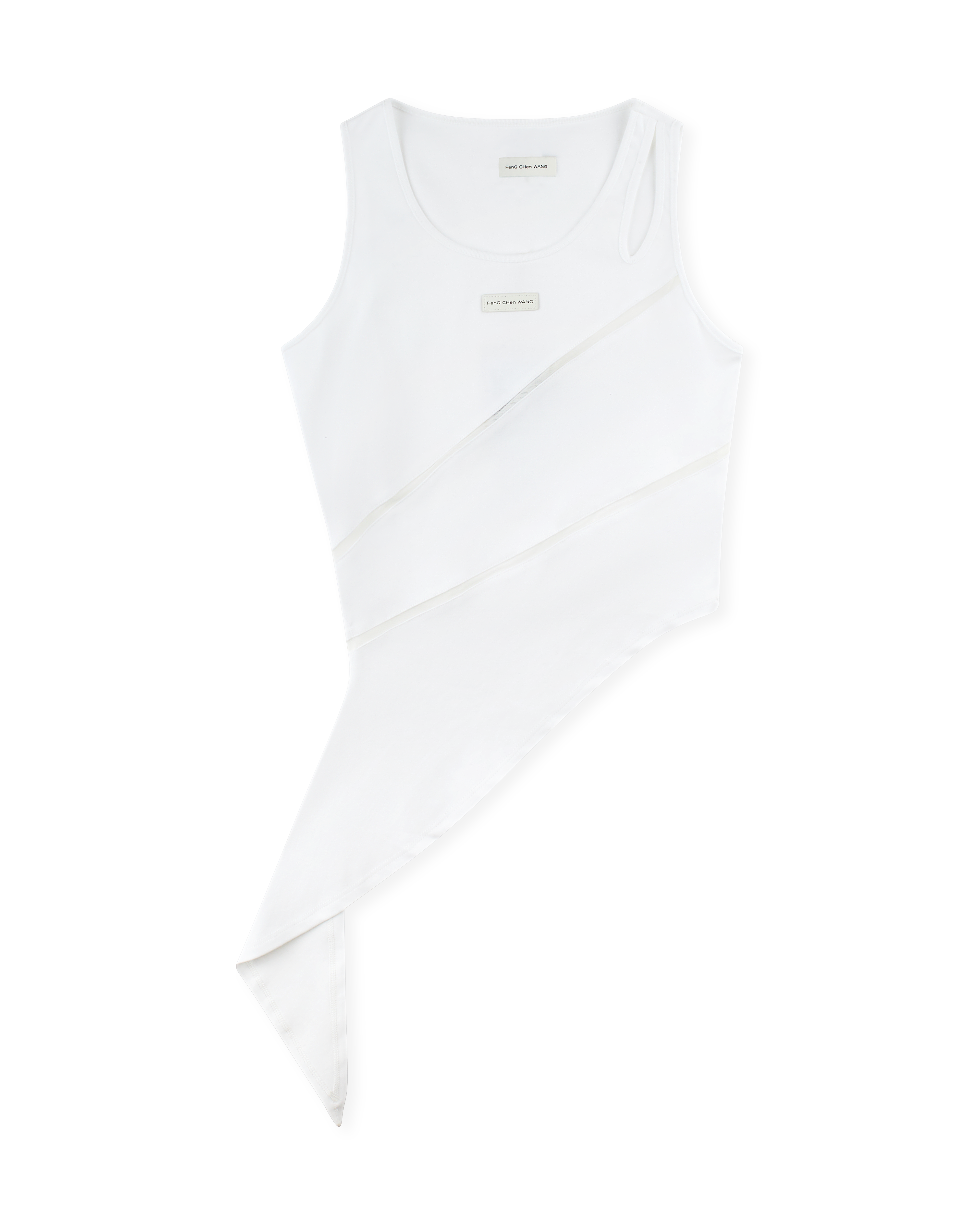Feng Chen Wang Patchwork Vest White