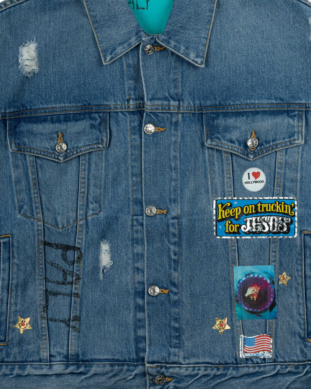 PALY UR FANTASY DENIM JACKET BLUE