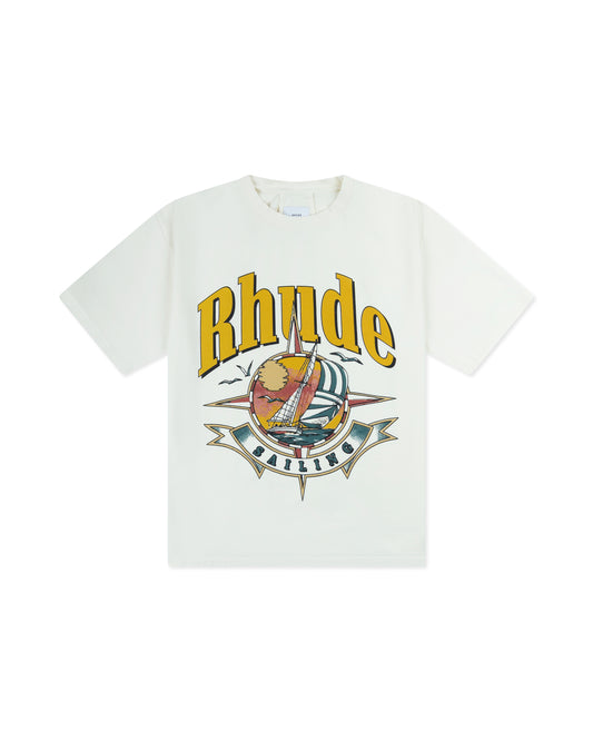 RHUDE PORT DE RHUDE TEE VTG WHITE