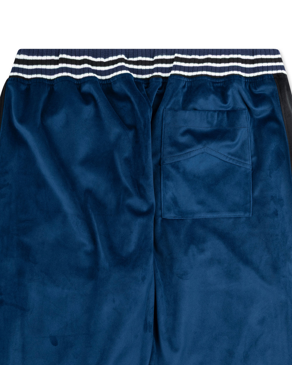 RHUDE VELOUR TRACK PANT NAVY / BLACK /WHITE