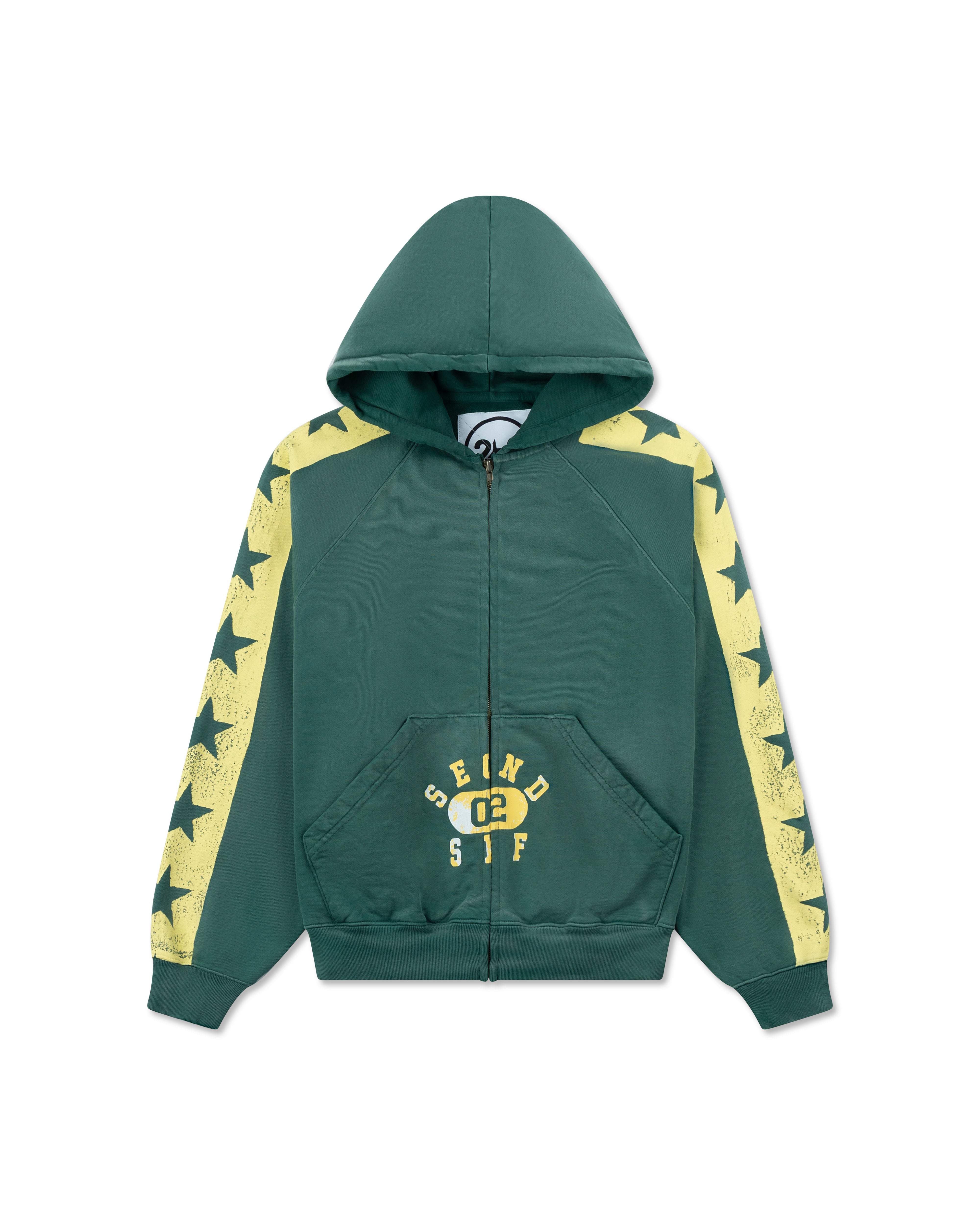 SECNDSLF ALL STAR FIELD DAY ZIP-UP FORREST GREEN