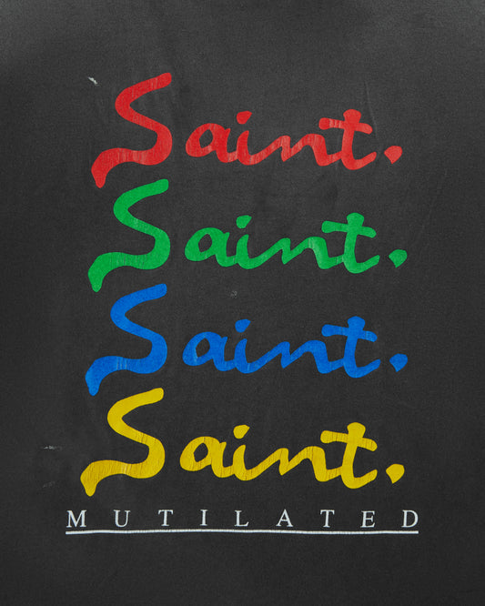 SAINT MICHAEL MUTILATED TEE BLACK