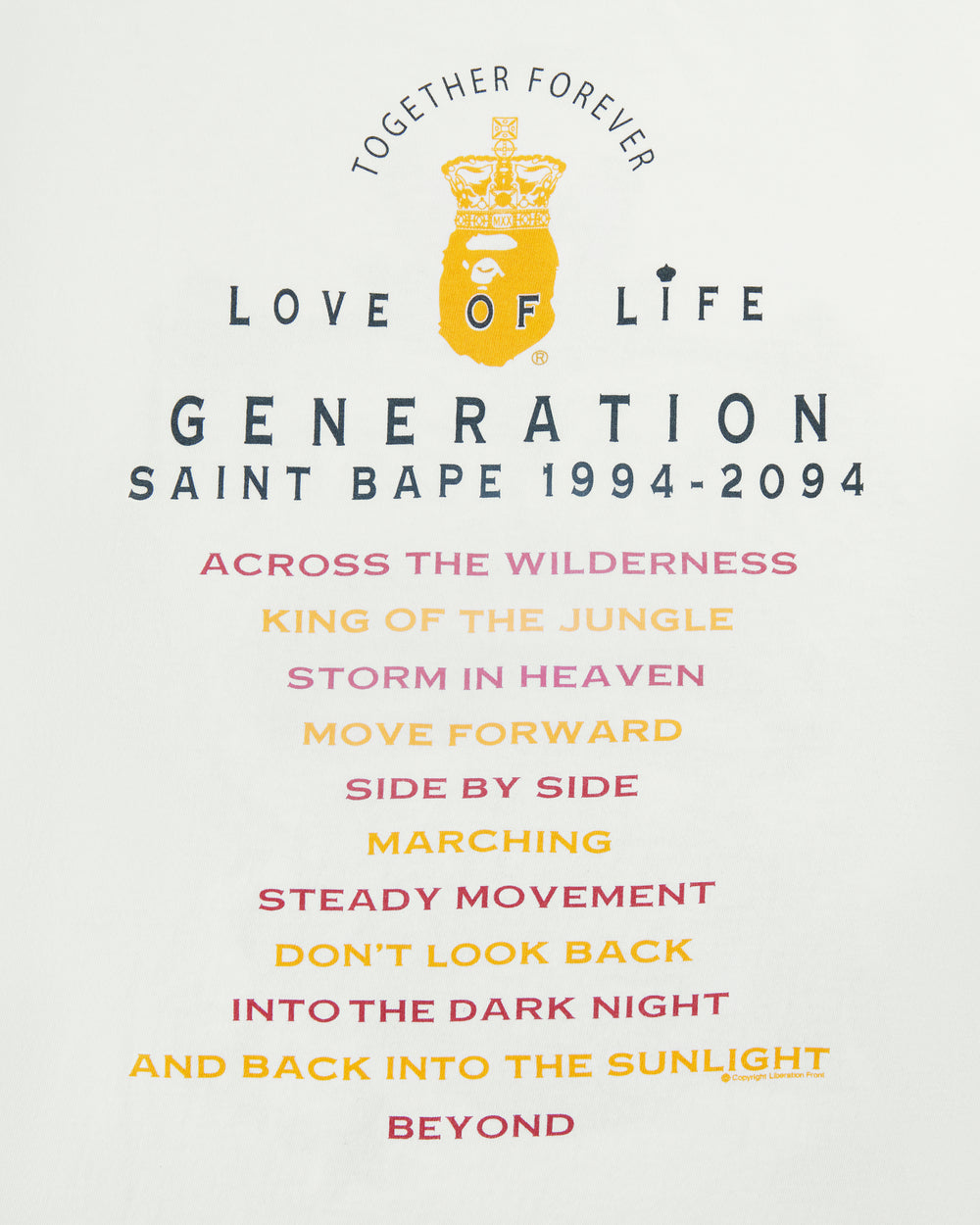 Saint Michael x Bape Generation Tee White