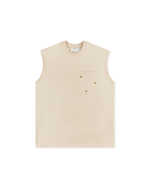 SONG FOR THE MUTE  ''ARABESQUE'' SLEEVELESS TEE OAT