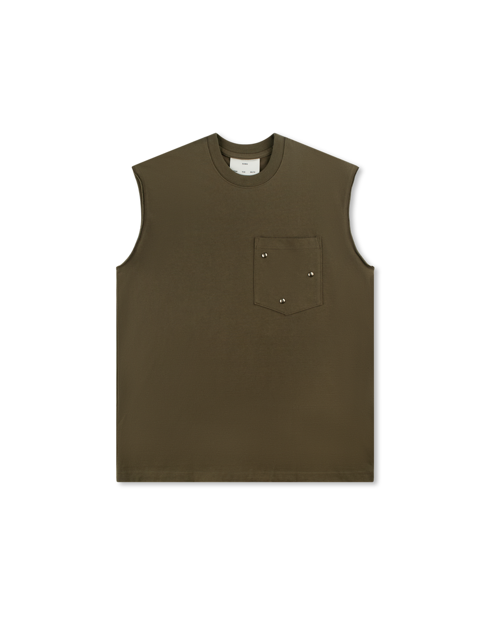 SONG FOR THE MUTE  ''ARABESQUE'' SLEEVELESS TEE ARMY
