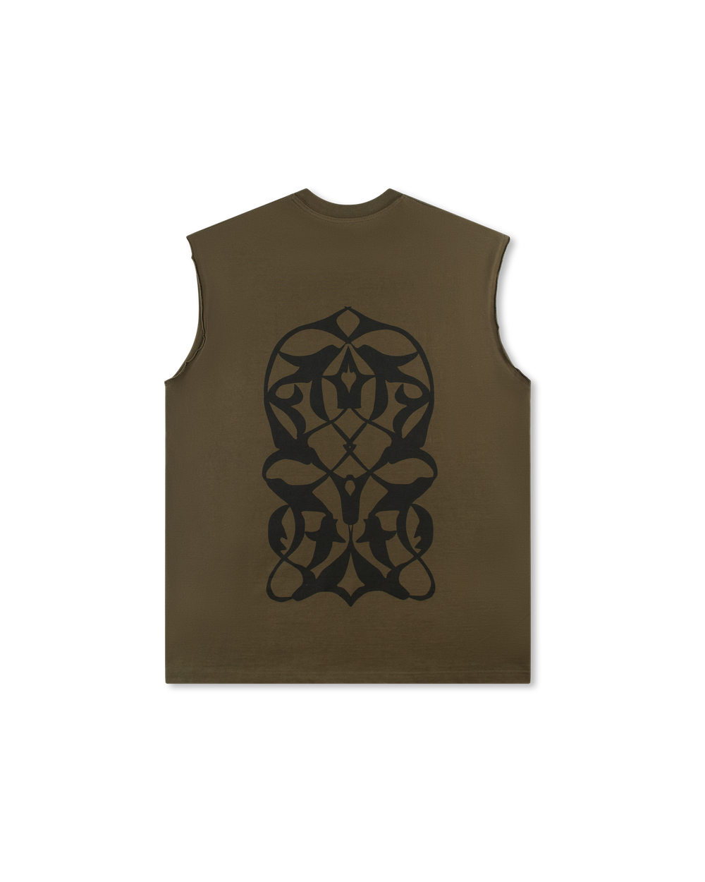 SONG FOR THE MUTE  ''ARABESQUE'' SLEEVELESS TEE ARMY