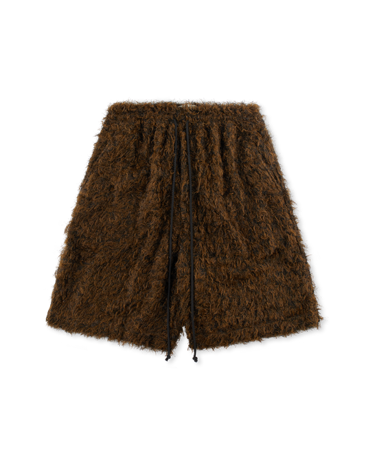 SONG FOR THE MUTE ELASTICATED SHORTS BLACK/BROWN