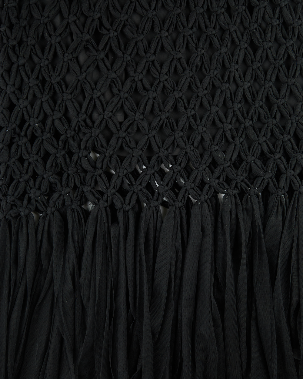 SONG FOR THE MUTE MACRAME SKIRT BLACK