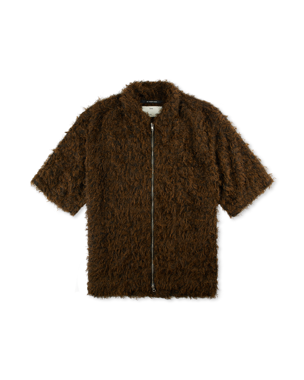 SONG FOR THE MUTE ZIP UP BOX SHIRT BLACK/BROWN