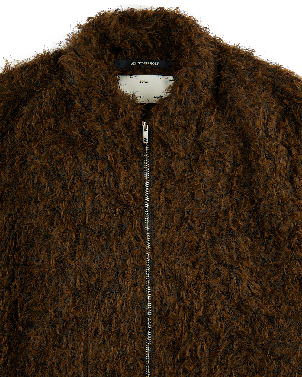 SONG FOR THE MUTE ZIP UP BOX SHIRT BLACK/BROWN