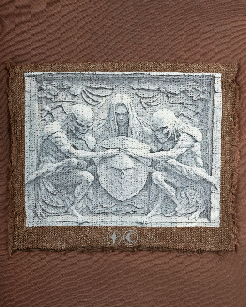 Thug Club Devil Peace Patch Hoodie Brown