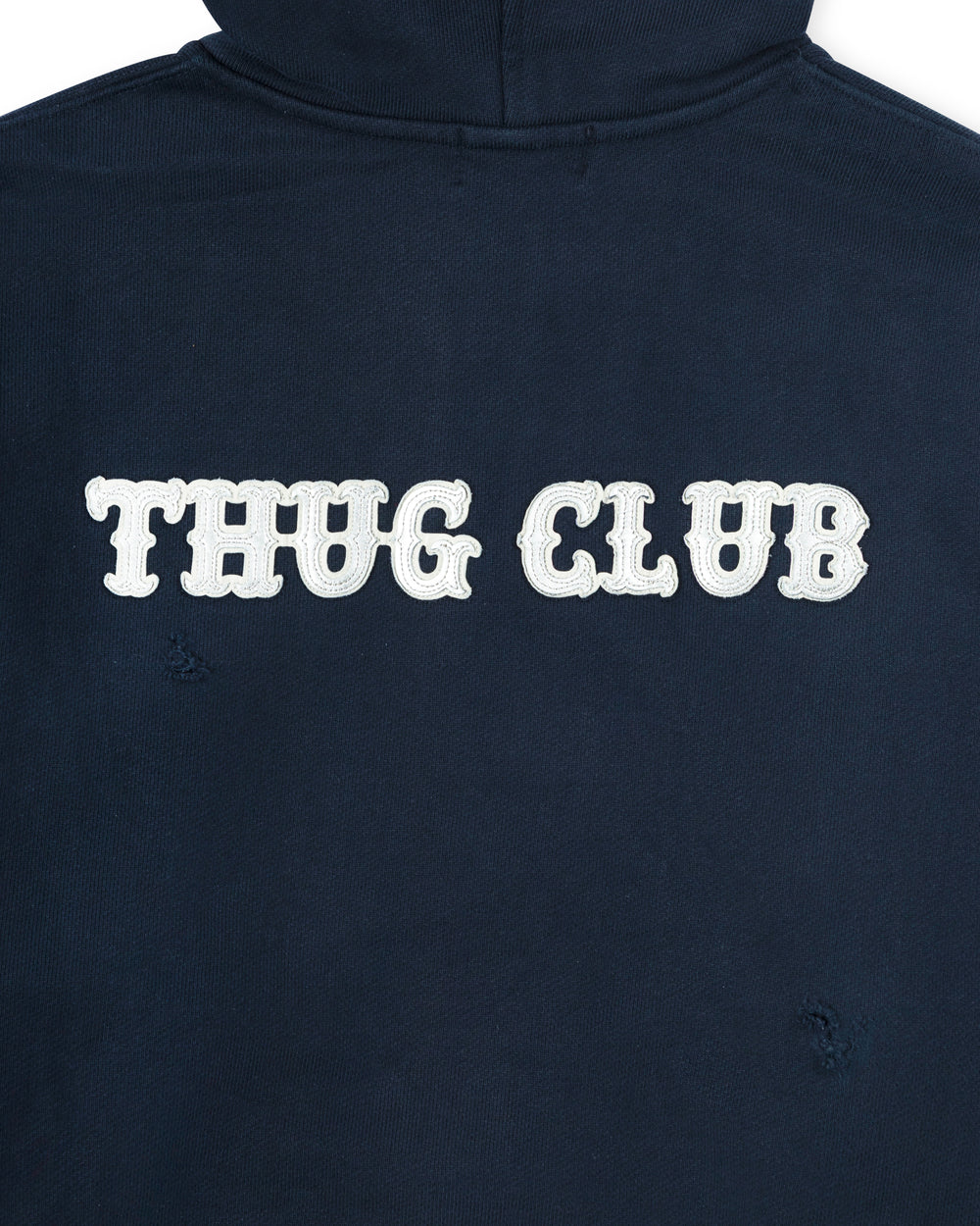 Thug Club Leather Flame Hooded Zip-Up Navy
