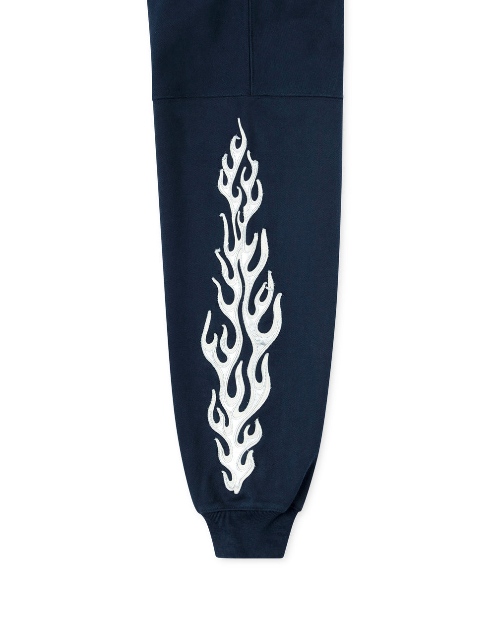 Thug Club Leather Flame Hooded Zip-Up Navy