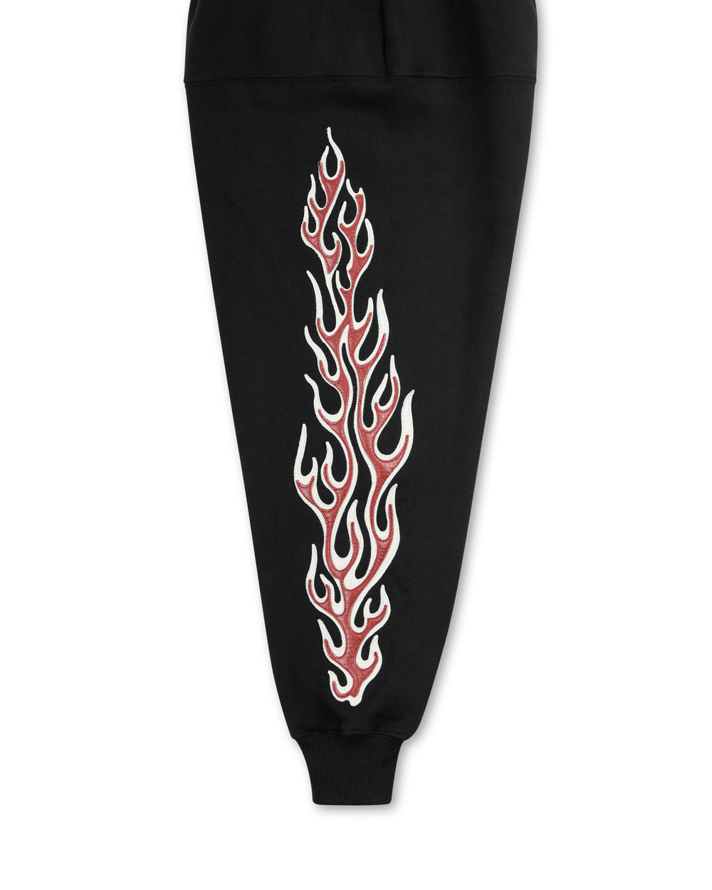 Thug Club Leather Flame Hoodie Black