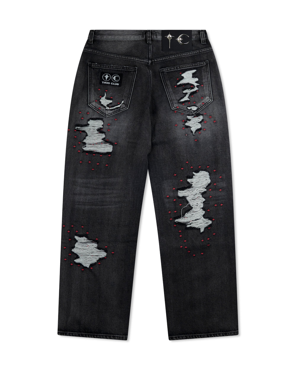 Thug Club Vintage Double Knee Pants Black