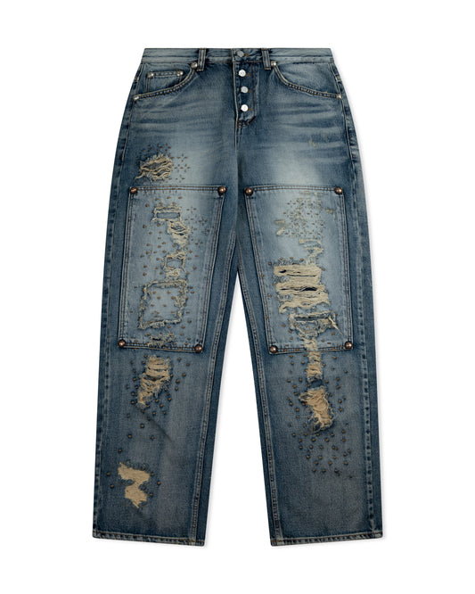 Thug Club Vintage Double Knee Pants Blue