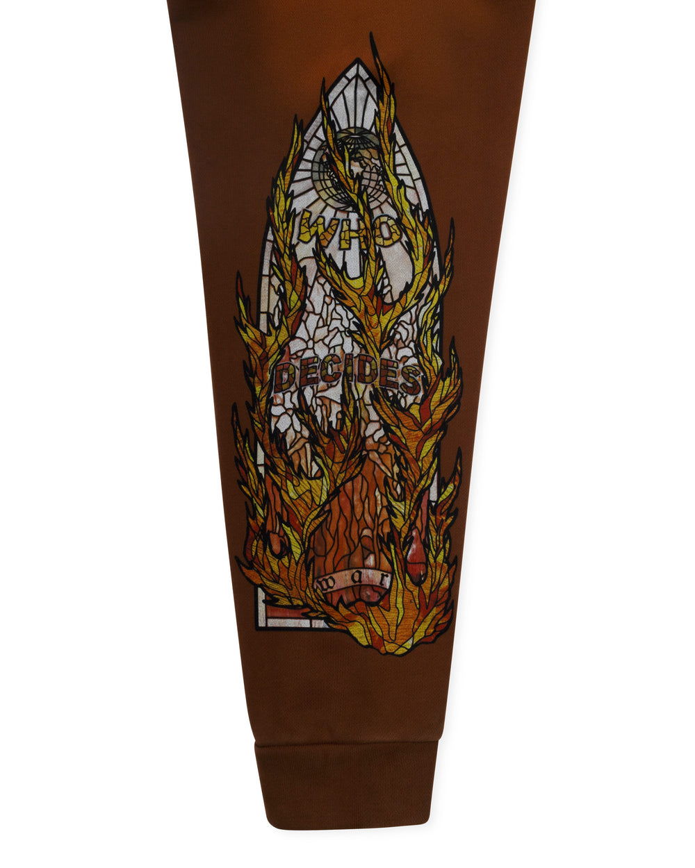 WHO DECIDES WAR FLAME GLASS HOODED PULLOVER RUST