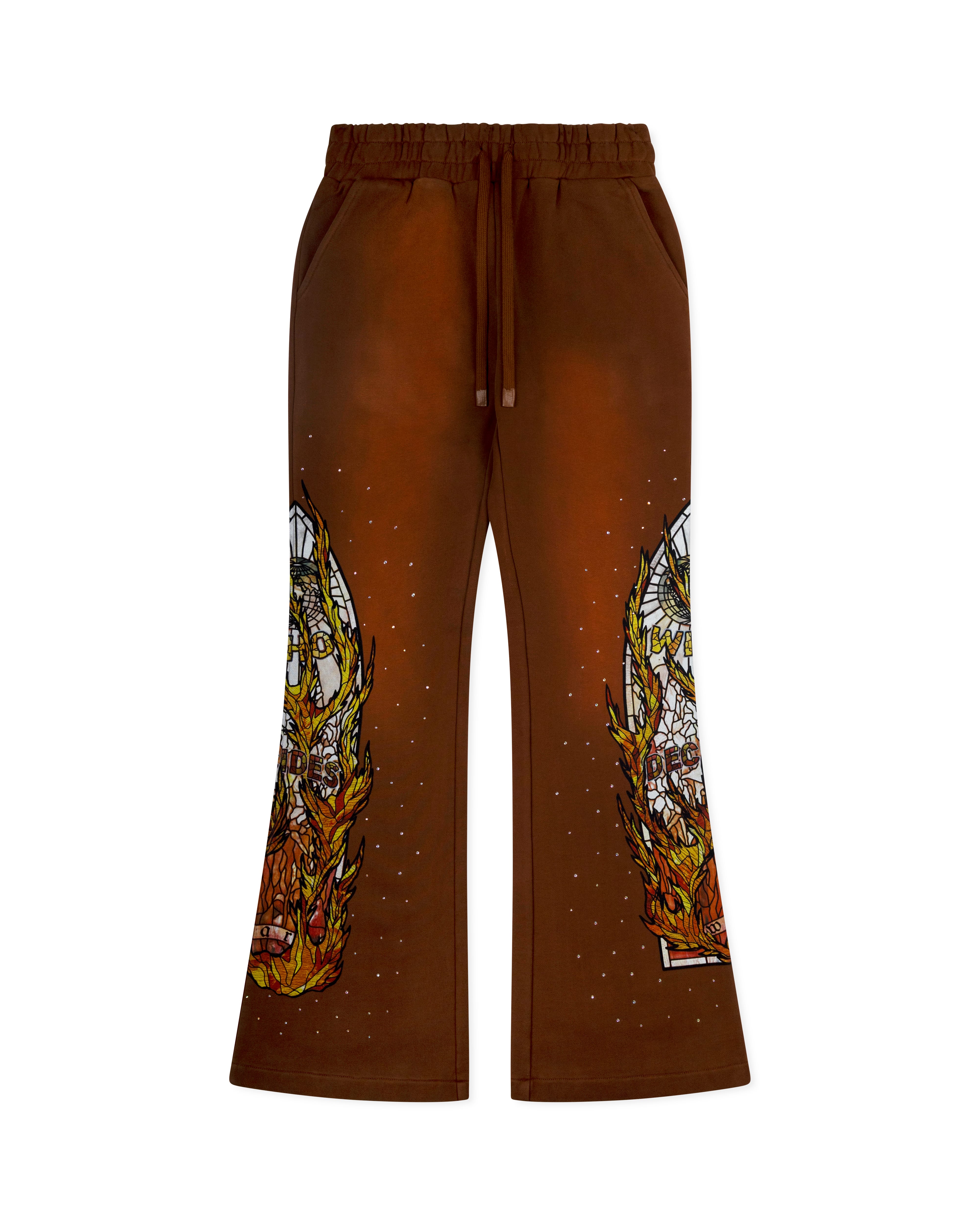 WHO DECIDES WAR FLAME GLASS SWEATPANT RUST