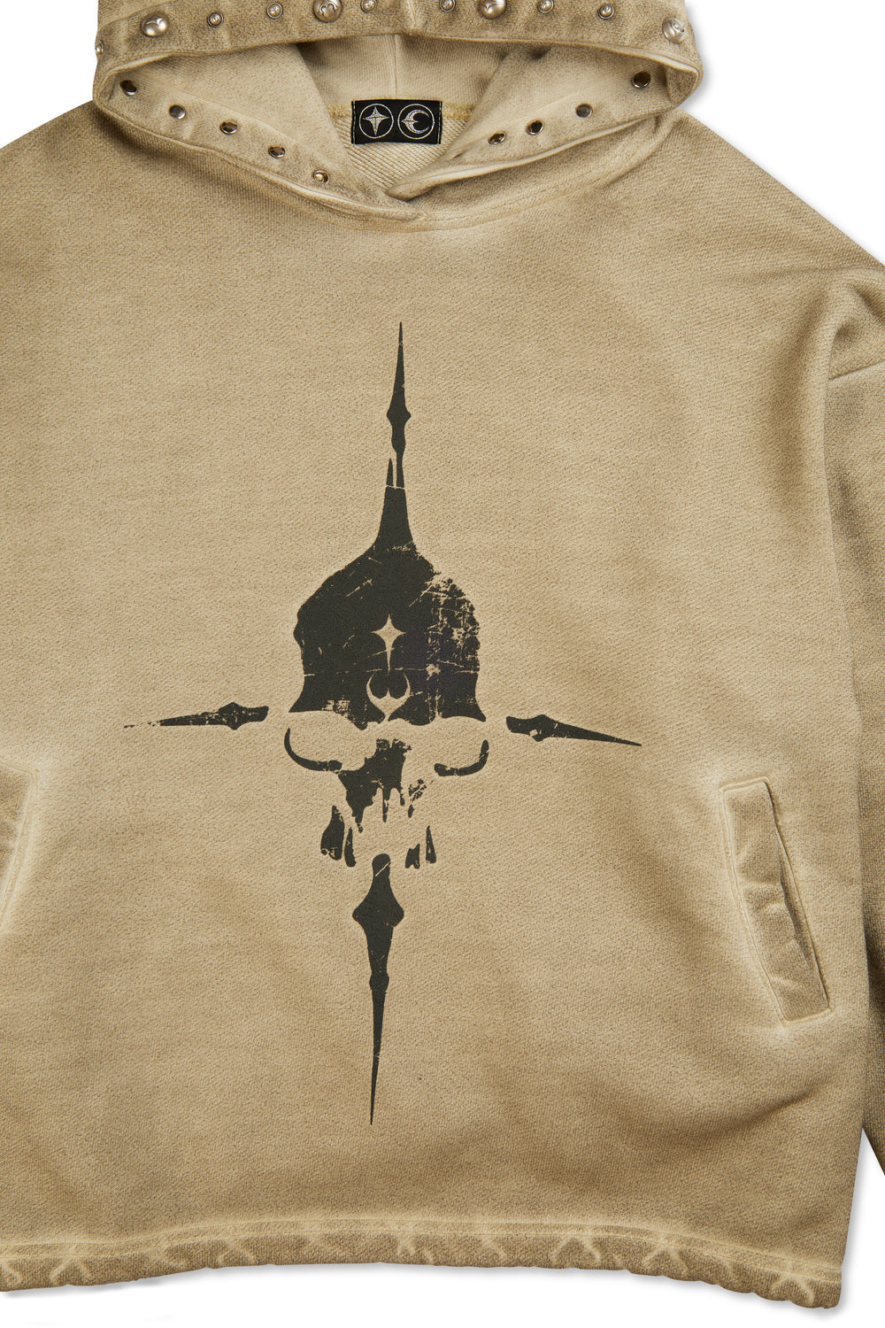 Thug Club Peace Stud Hoodie Beige