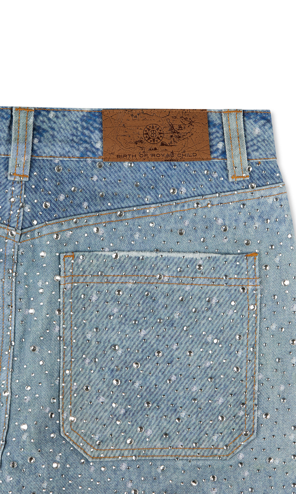 Birth of a Royal Child Diamond Boro Jeans Blue