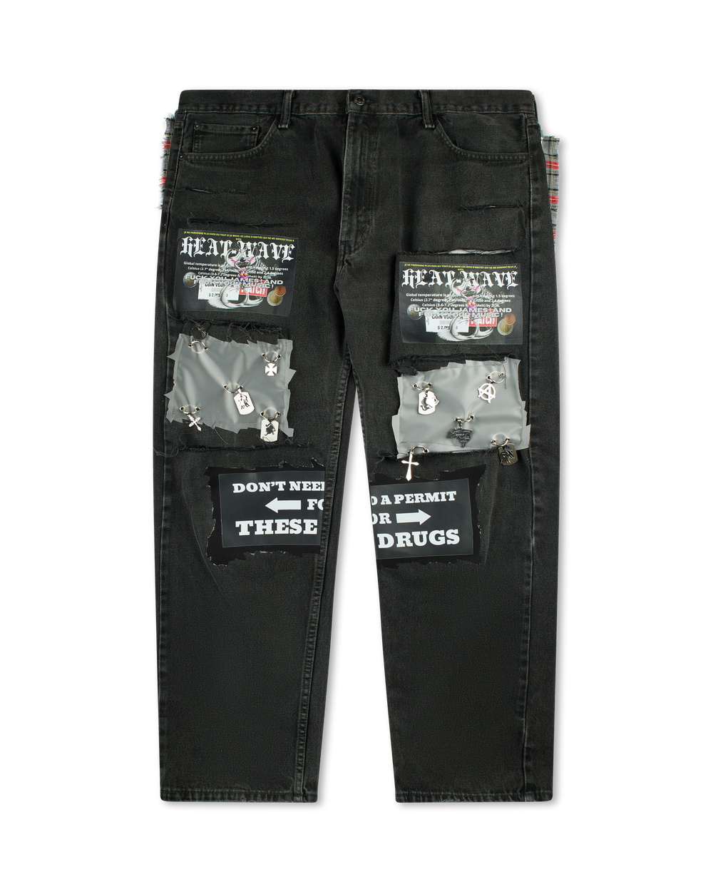 COUCOU BEBE HEAT WAVE DENIM PANTS BLACK