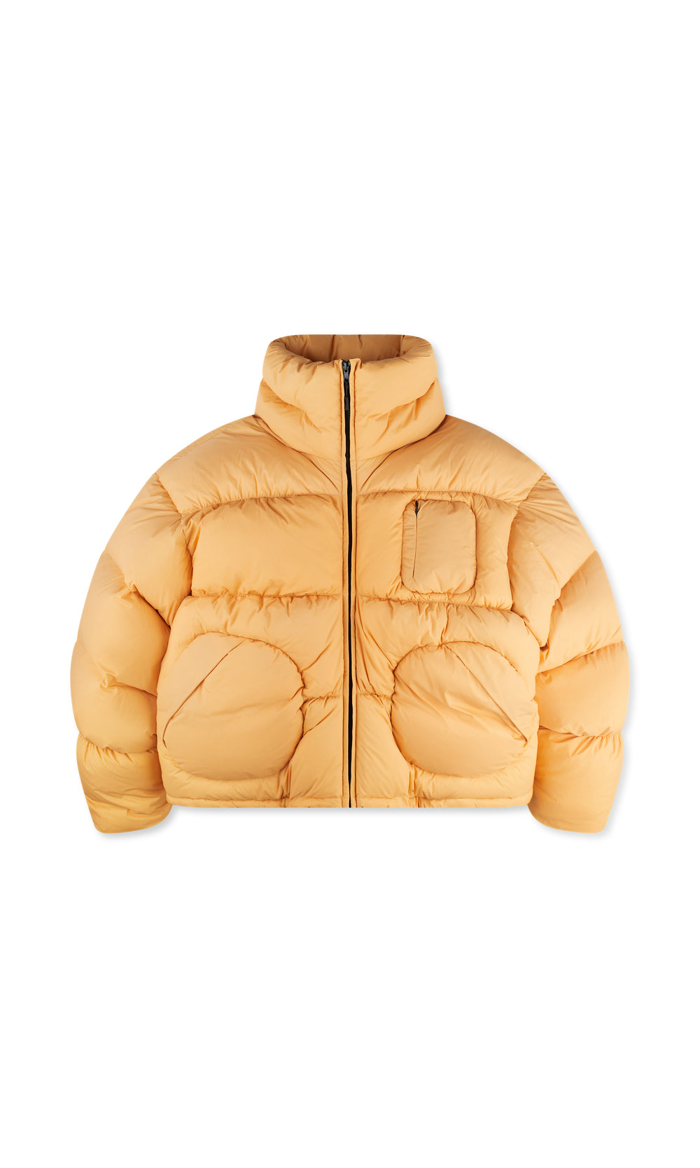 DINGYUN ZHANG QUILTED PUFFER JACKET YELLOW