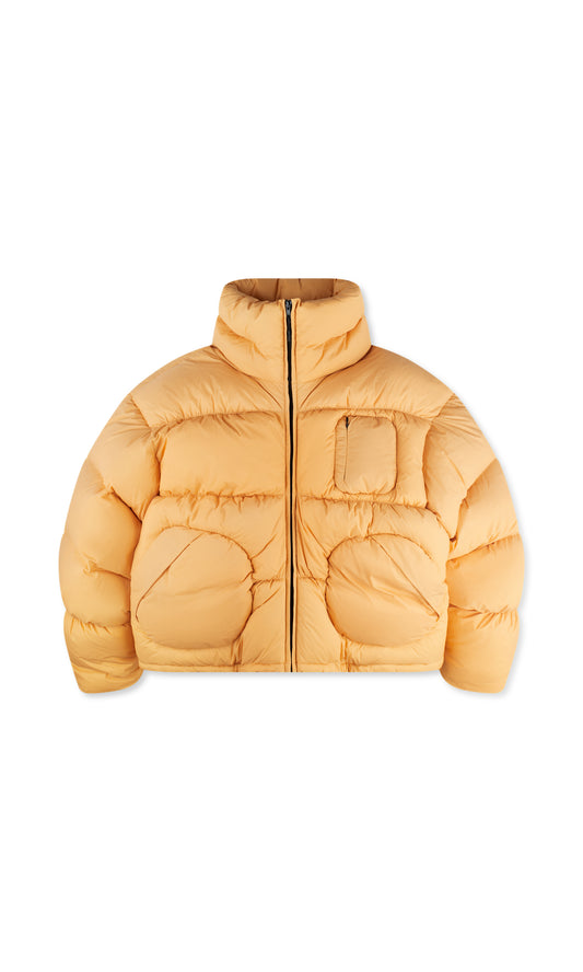 DINGYUN ZHANG QUILTED PUFFER JACKET YELLOW