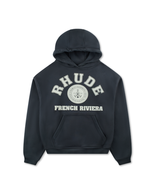 RHUDE FRENCH RIVIERA HOODIE VINTAGE BLACK