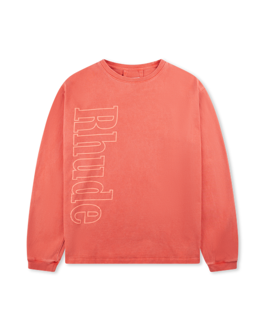 RHUDE LOGO LS TEE VTG RED