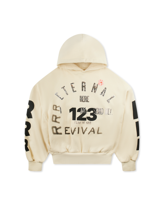 RIVINGTON ROI REBIS REVIVAL HOODIE - CREAM