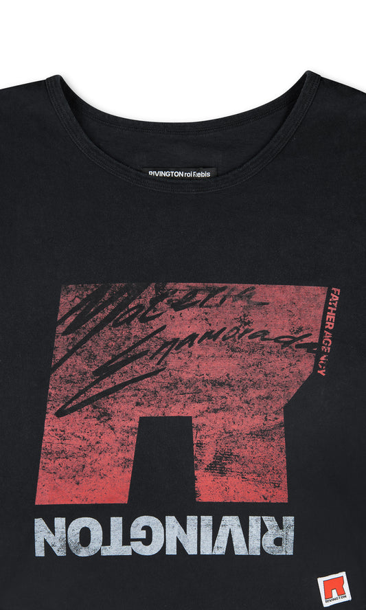 RIVINGTON ROI REBIS R'CHON MUSCLE TEE JET BLACK