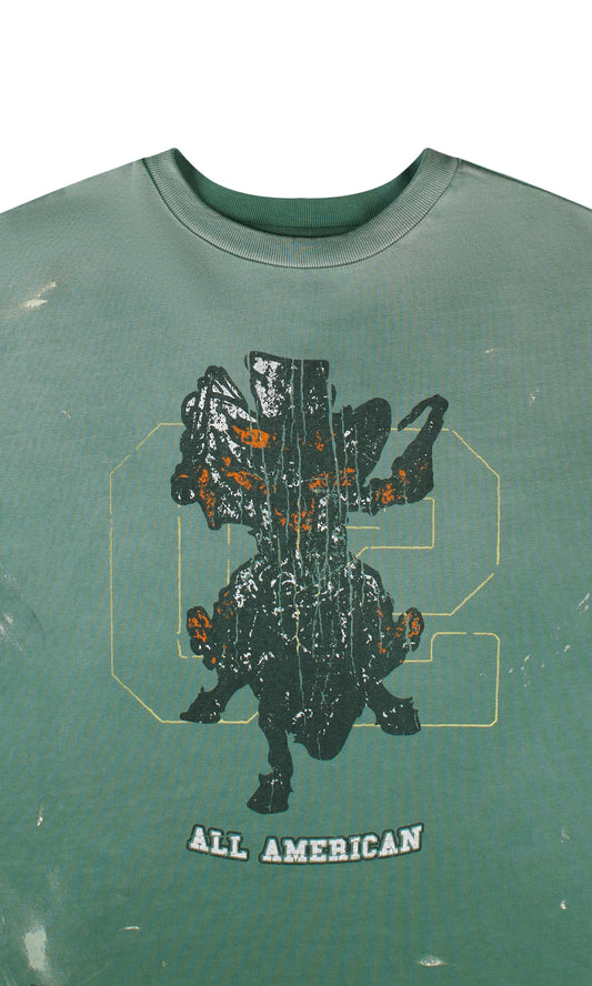 SECNDSLF ALL AMERICAN VINTAGE TEE GREEN