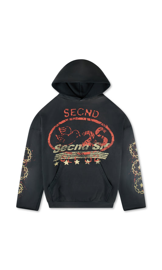 SECNDSLF ORNIS HOODIE BLACK