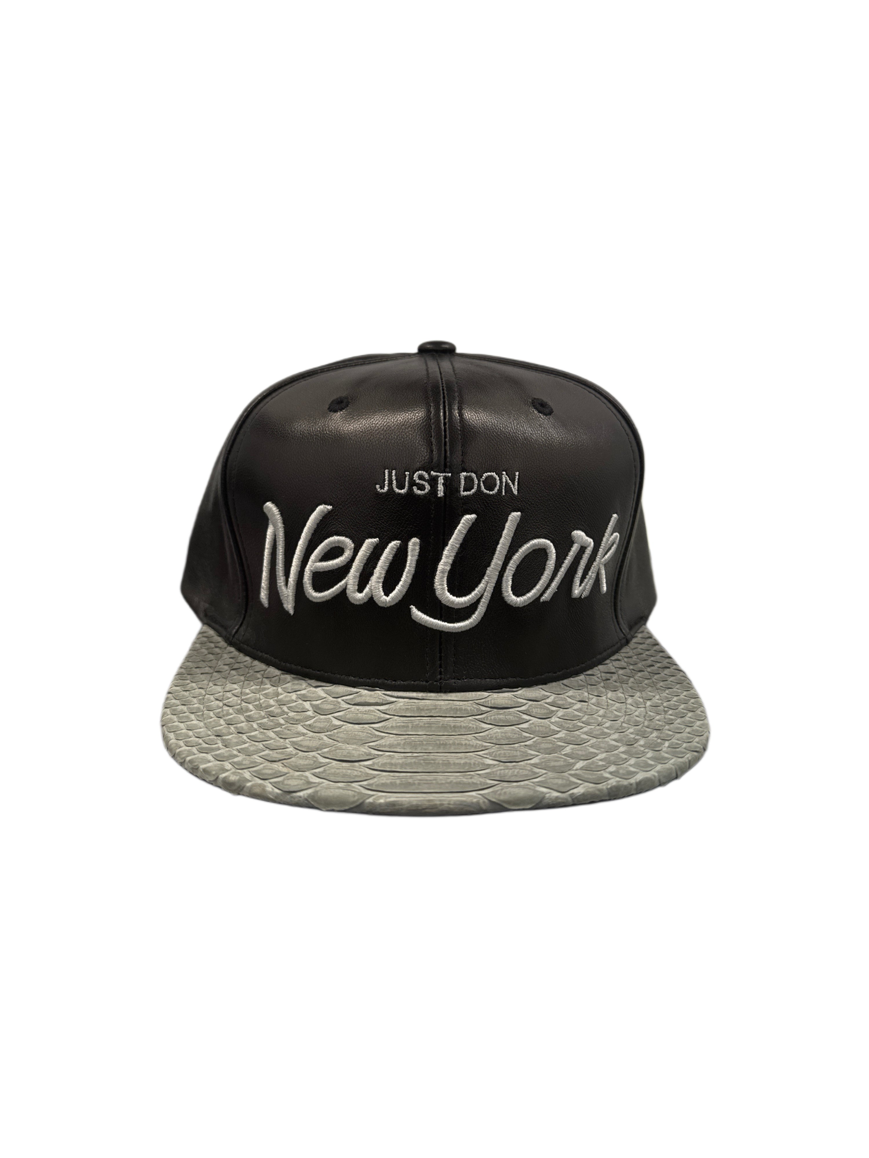 Just Don New York Full Leather Navy/Gray Brim