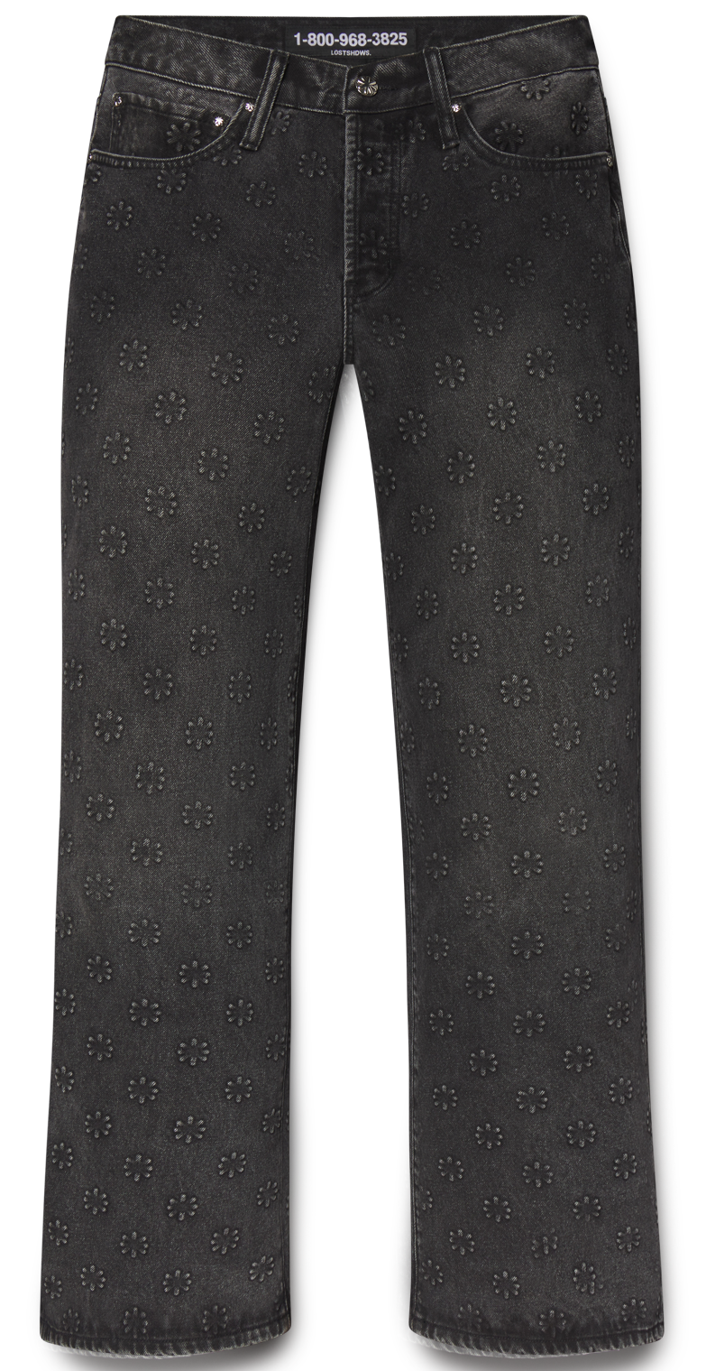 (COMPLEXCON) LOSTSHDWS Embossed Logo Denim Pant (BLACK)