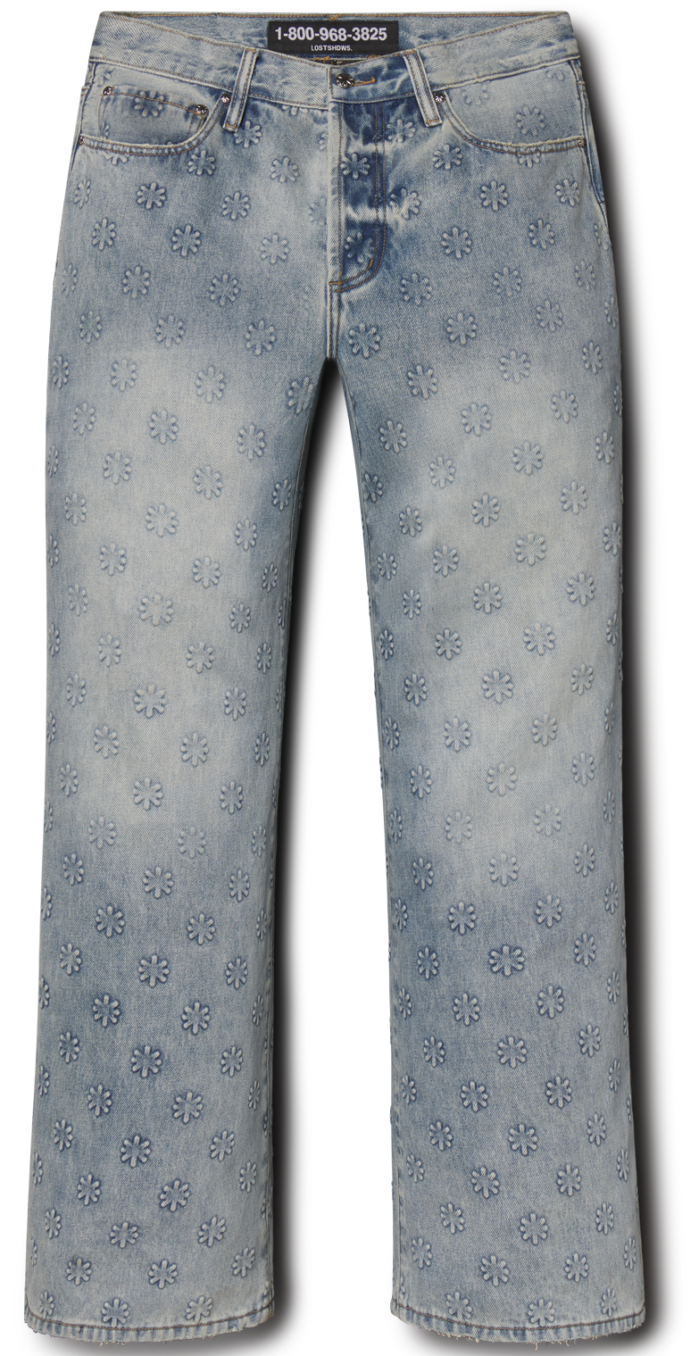 (COMPLEXCON) LOSTSHDWS Embossed Logo Denim Pant (BLUE)