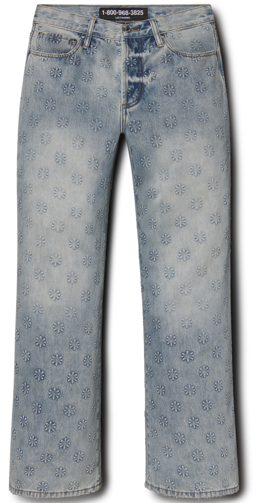 (COMPLEXCON) LOSTSHDWS Embossed Logo Denim Pant (BLUE)
