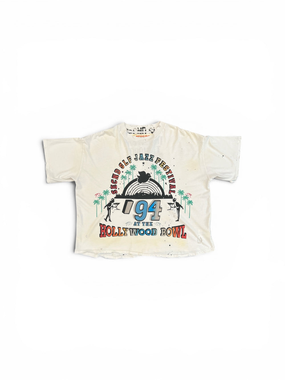 SECNDSLF HOLLYWOOD BOWL TORQUE TEE WHITE