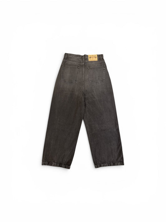 SECNDSLF EXTENDED RISE PIPE DENIM BLACK