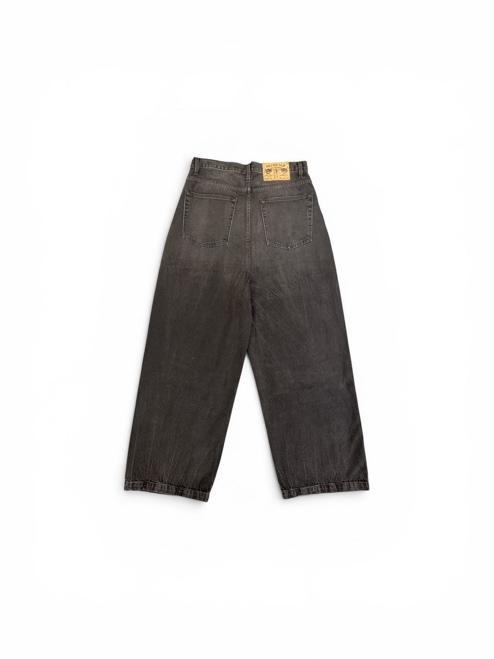 SECNDSLF EXTENDED RISE PIPE DENIM BLACK