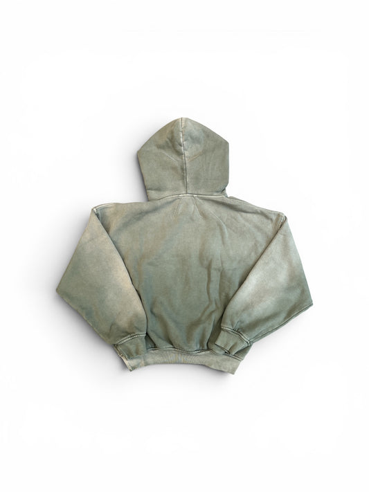 RHUDE RHUDE CHENILLE PATCH LOGO HOODIE WASHED OLIVE / BLACK