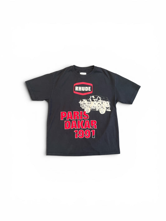 RHUDE RHUDE AWD PATCH TEE VINTAGE BLACK / WHITE / RED