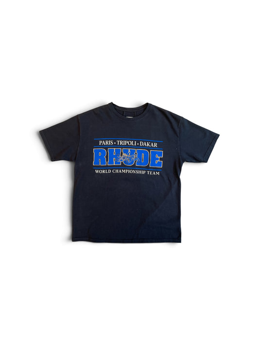 RHUDE RHUDE CHRONO TEE VINTAGE BLACK / BLUE