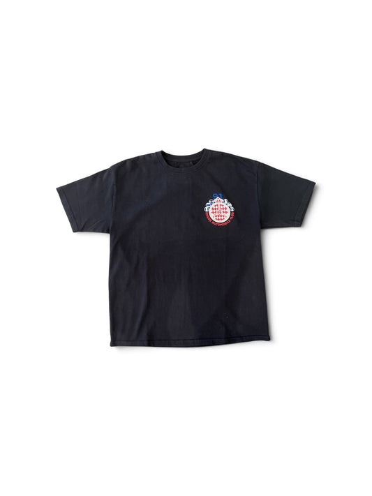 RHUDE RHUDE AUTOMOBILE CLUB TEE VINTAGE BLACK / RED / BLUE