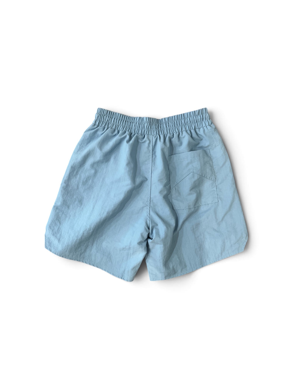 RHUDE LOGO TRACK SHORT BABY BLUE / RED