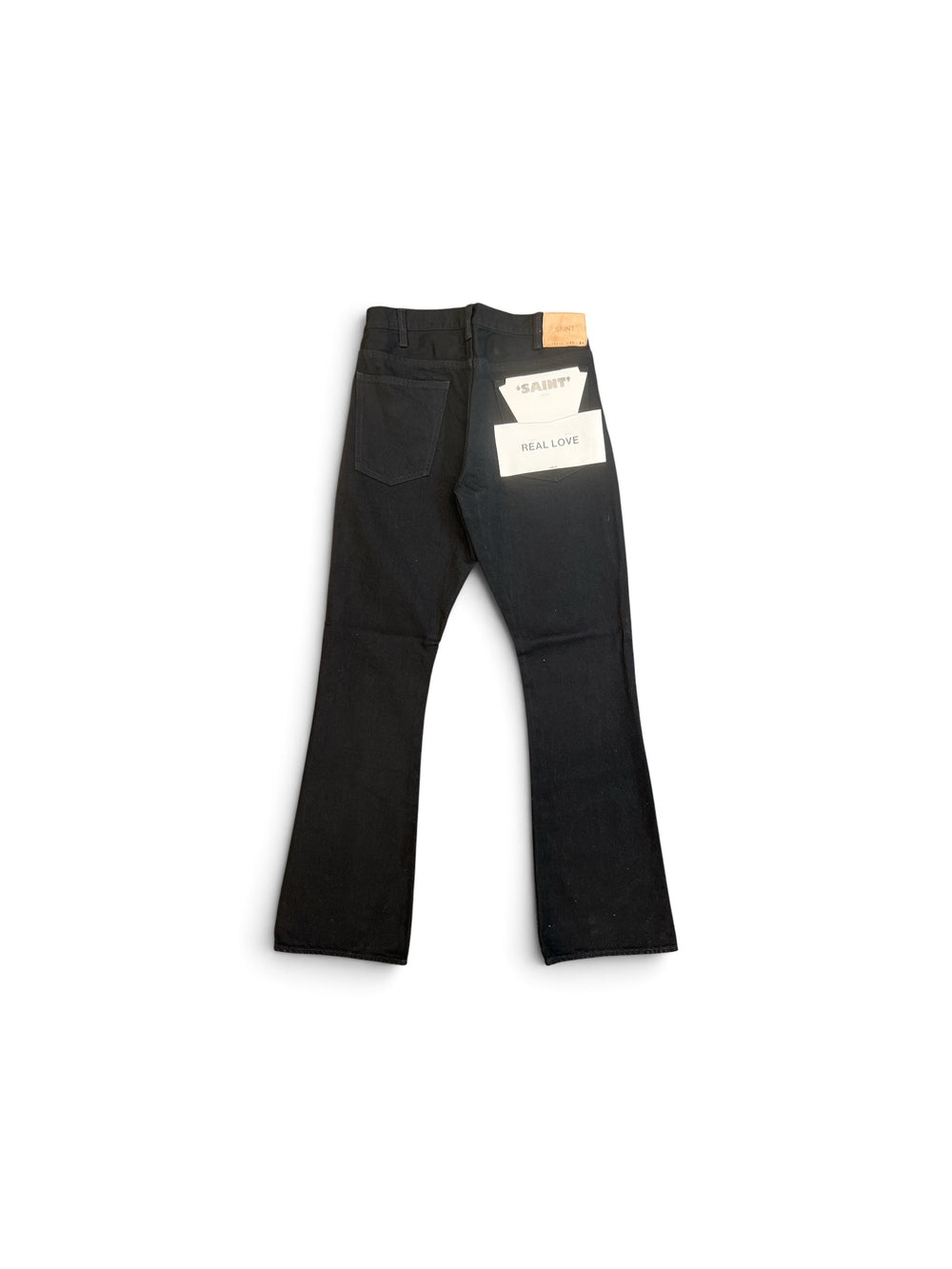 SAINT MICHAEL FLARE BLK FLARE DENIM PANTS BLACK
