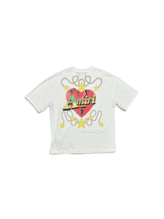 AMIRI AMIRI HEART OS TEE WHITE