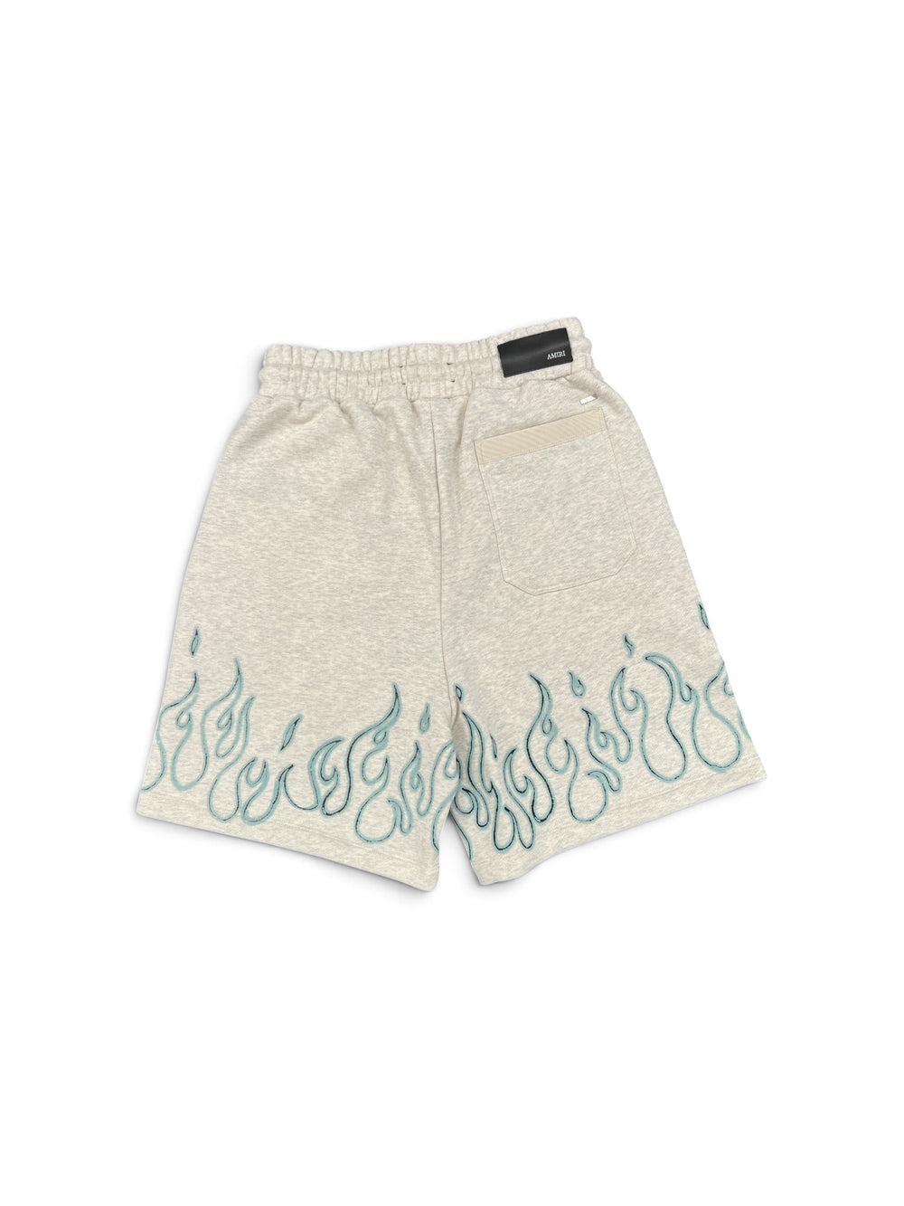 AMIRI MA QUAD FLAMES SWEATSHORT IVORY