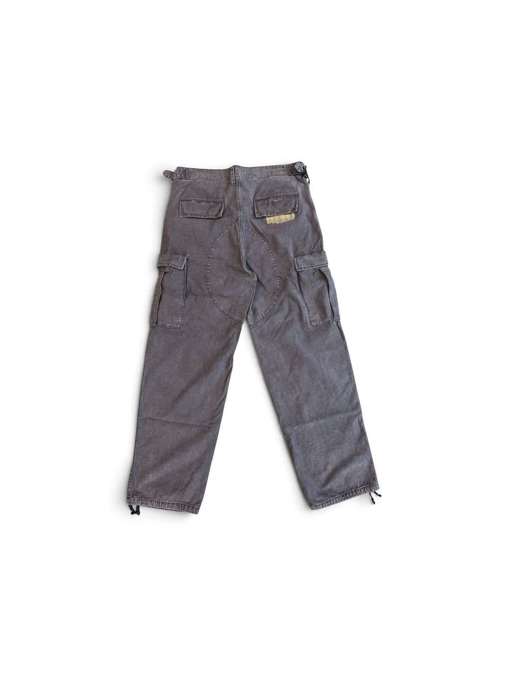 MASTER CRAFT UNION CARGO TROUSER MIDORI GOLD LEAF REPAIR BLACK