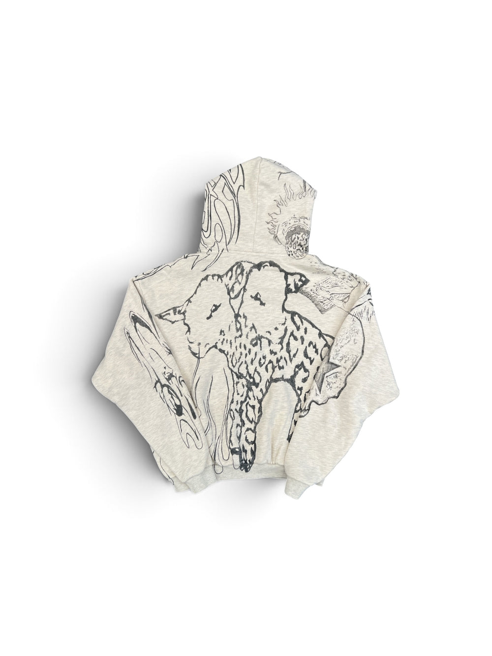 HELLSTAR GRAFFITI ZIP-UP GREY
